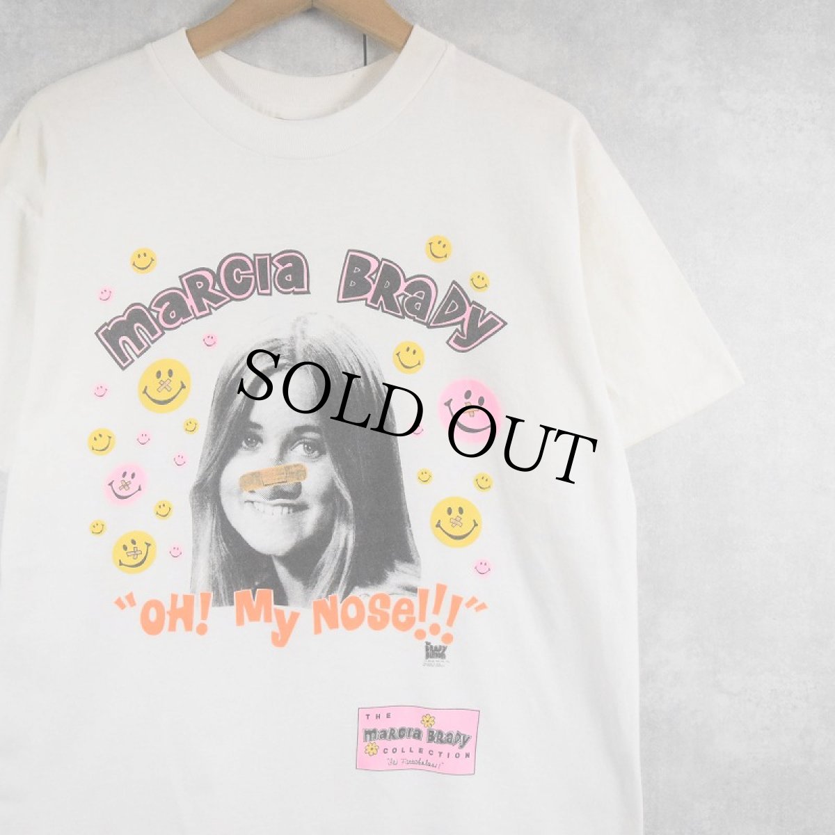 画像1: 90's The Brady Bunch "MARCIA BRADY" シットコムプリントTシャツ L (1)