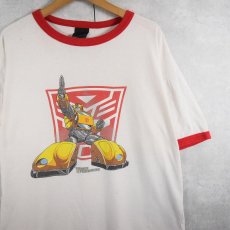 画像1: 2000's Transformers "BUMBLEBEE" アニメプリントリンガーTシャツ (1)