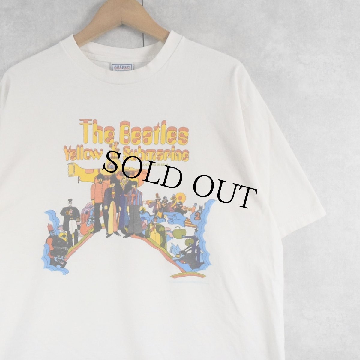 画像1: 90's THE BEATLES "Yellow Submarine" ロックバンド プリントTシャツ XL (1)