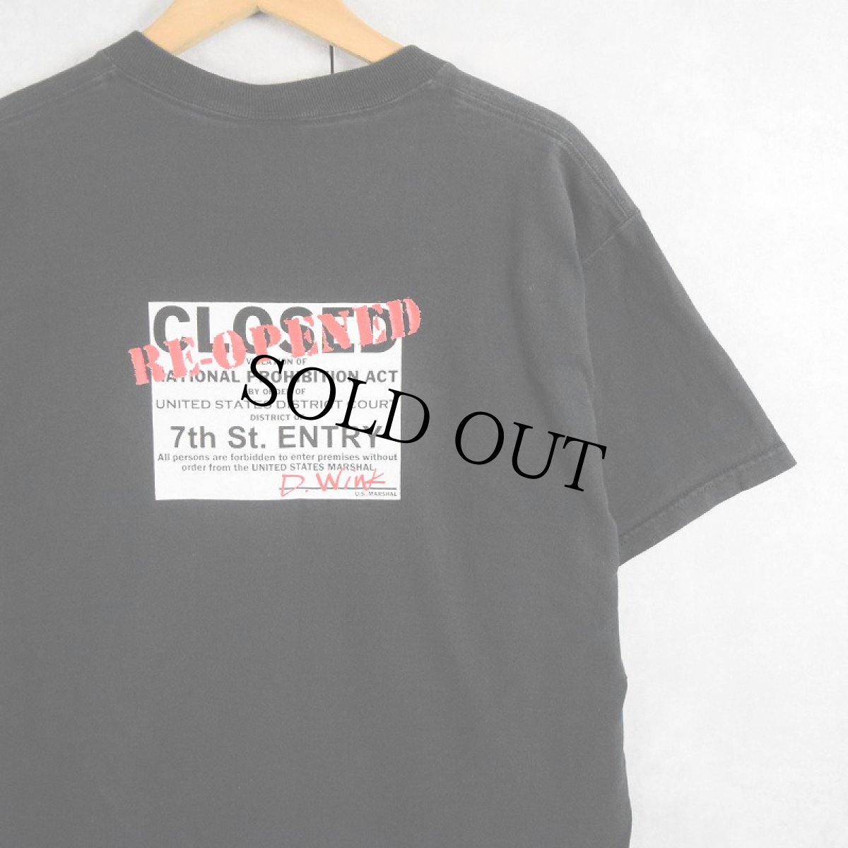 画像2: 2000's 7th St. ENTRY "Prohibition" 自由の女神パロディプリントTシャツ BLACK L (2)