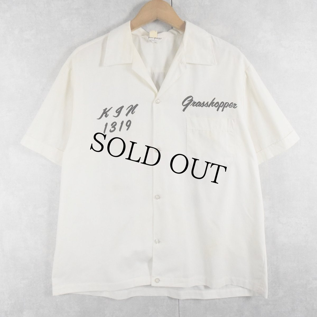 画像2: 70's NAT NAST "Cardinal" プリントボーリングシャツ L (2)