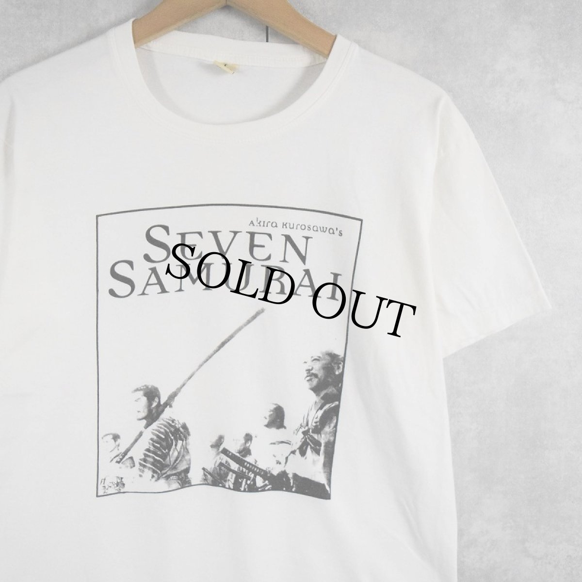 画像1: SEVEN SAMURAI 映画プリントTシャツ L (1)