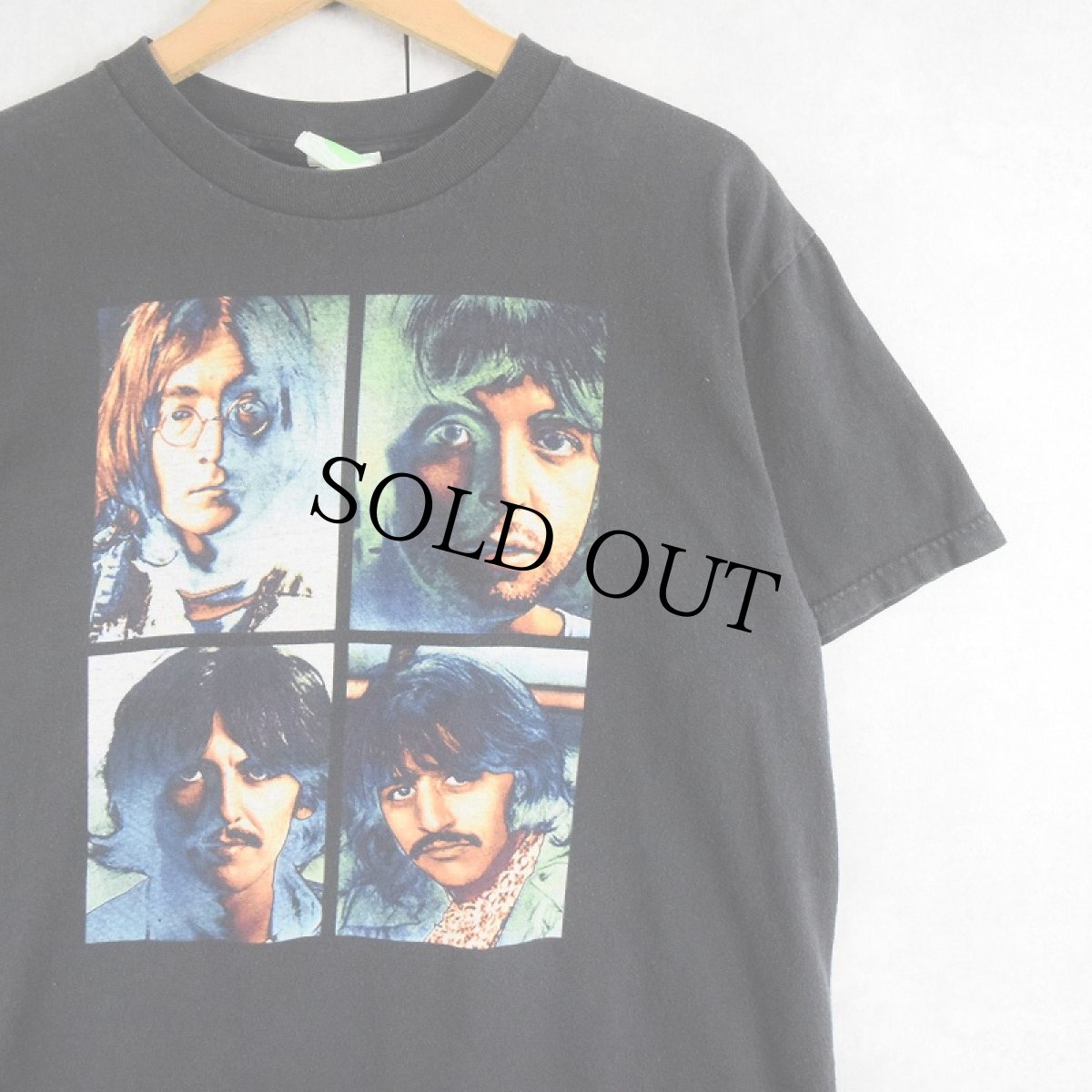 画像1: 2000's THE BEATLES ロックバンド プリントTシャツ BLACK (1)