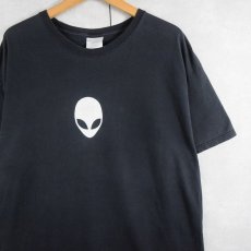 画像1: 2000's エイリアンプリントTシャツ BLACK XL (1)