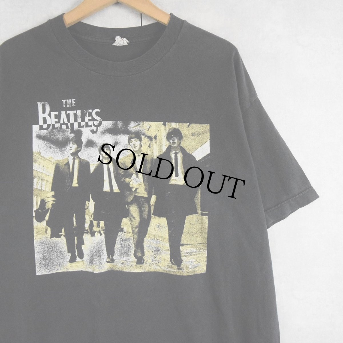 画像1: THE BEATLES ロックバンドプリントTシャツ BLACK XL (1)