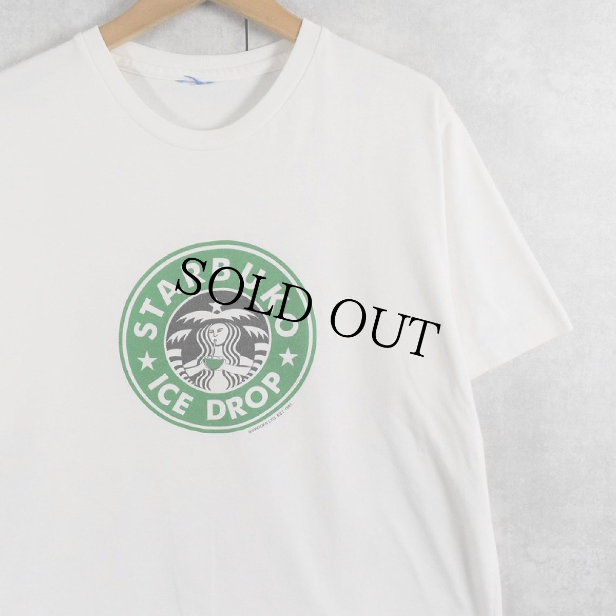 画像1: "STARBUKO ICE DROP" パロディプリントTシャツ (1)