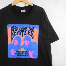 画像1: 90's THE BEATLES USA製 ロックバンド プリントTシャツ BLACK XL (1)