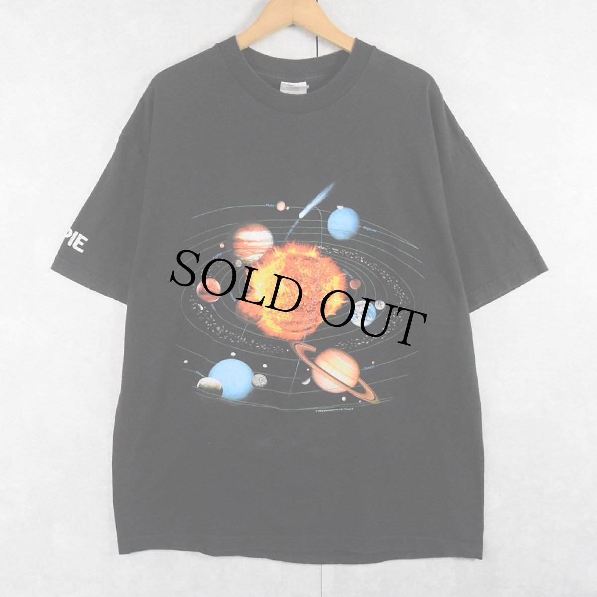 画像1: 90's "Solar System" プリントTシャツ BLACK XL (1)