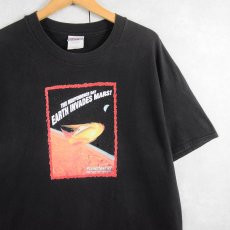 画像1: 90's The Planetary Society "EARTH INVADES MARS!" パロディプリントTシャツ BLACK L (1)