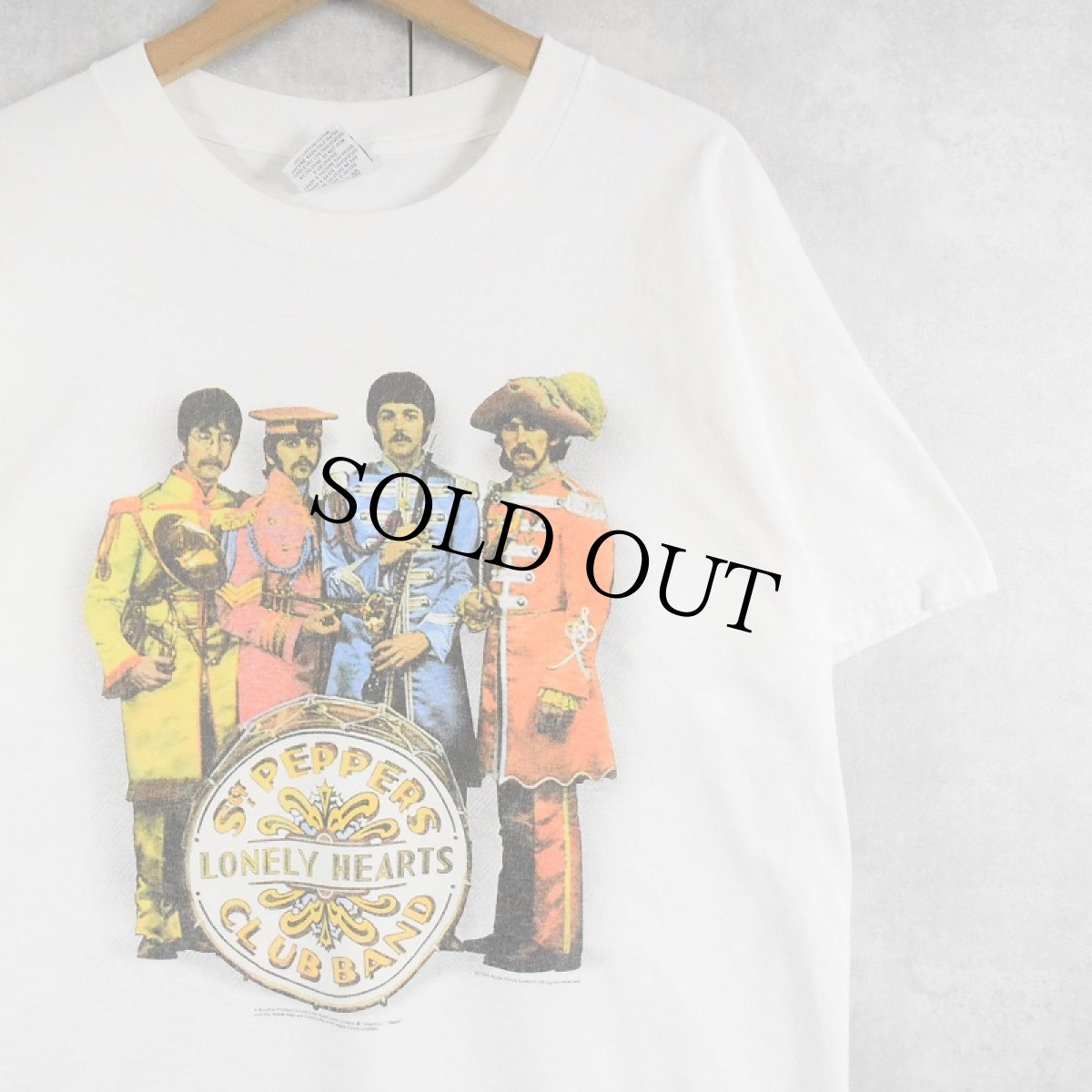 画像1: 90's THE BEATLES "Sgt Pepper's Lonely Hearts Club Band" ロックバンドプリントTシャツ L (1)