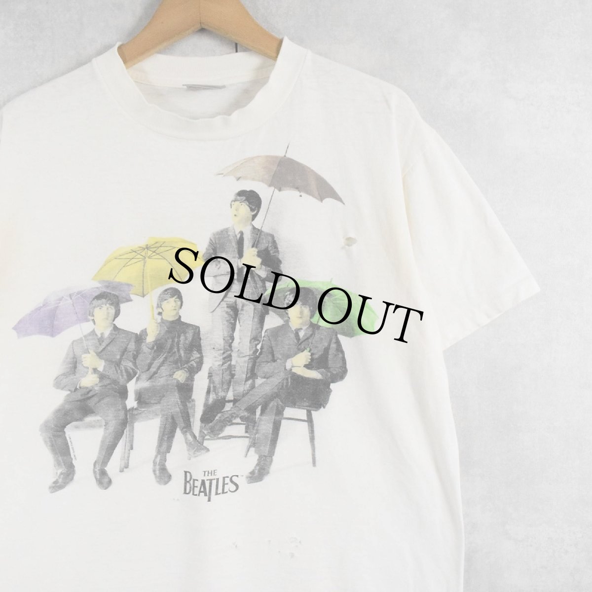 画像1: 90's THE BEATLES USA製 ロックバンド プリントTシャツ L (1)