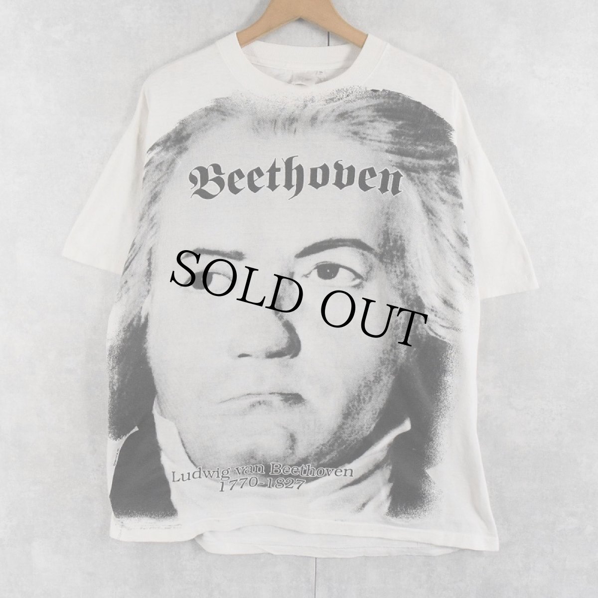 画像1: 90's Ludwig van Beethoven 音楽家 大判プリントTシャツ (1)