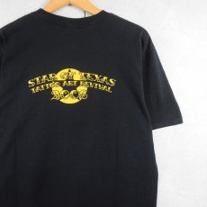 画像2: 2000's "STAR OF TEXAS TATTOO ART REVIVAL" イラストプリントTシャツ BLACK M (2)