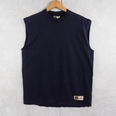 画像1: 90's RUSSEL ATHELETIC USA製 無地タンクトップ NAVY M (1)