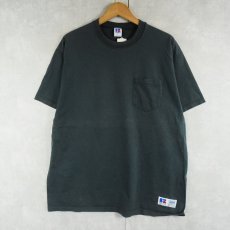 画像1: 80's RUSSELL ATHLETIC USA製 無地Tシャツ GREEN L (1)