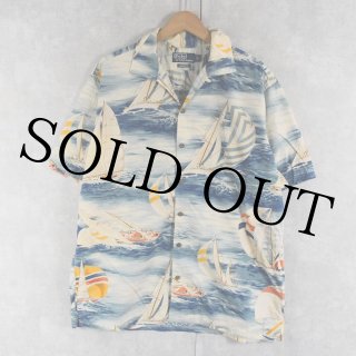 Ralph lauren ハワイアン　アロハ　シャツ　シルクリネン ブラック 楽天市場】ラルフローレン POLO Ralph Lauren リネン×シルク
