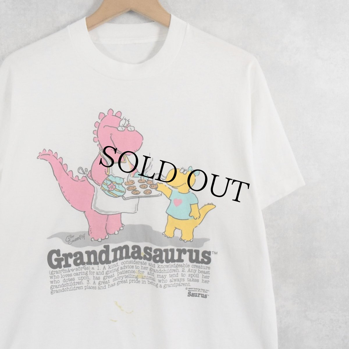 画像1: 〜90's Saurus "Grandmasaurus" 恐竜プリントTシャツ (1)
