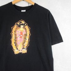 画像1: 2000's "STAR OF TEXAS TATTOO ART REVIVAL" イラストプリントTシャツ BLACK M (1)