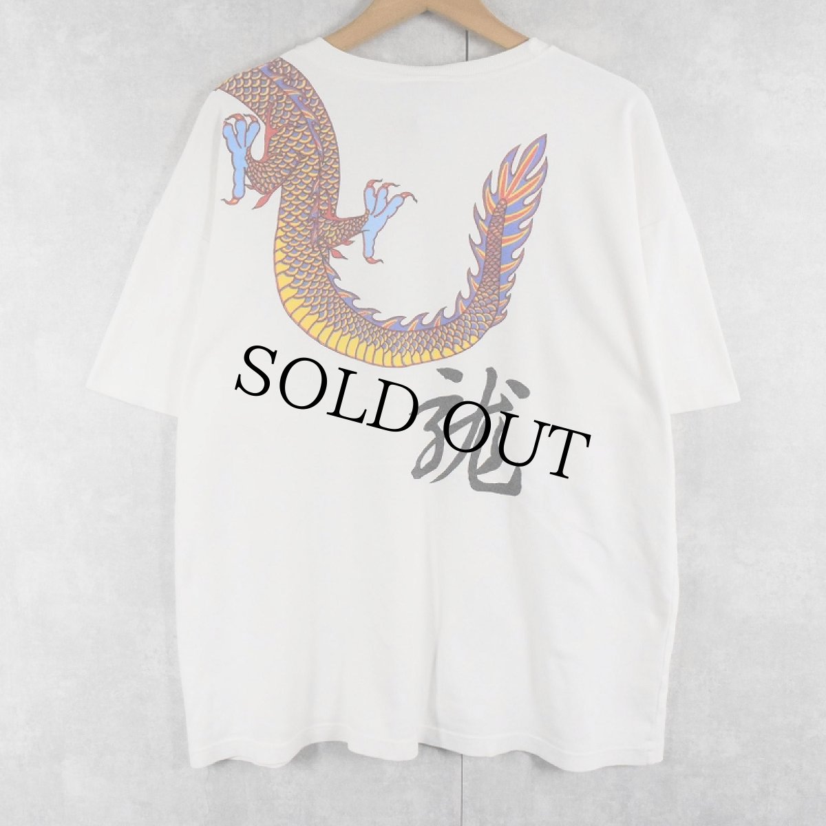 画像2: "HONG KONG" 龍プリントTシャツ XL (2)