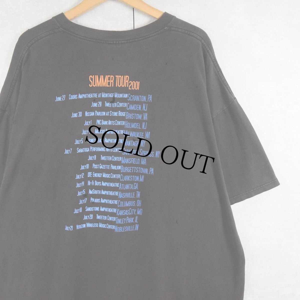 画像2: 2000's Jackson Browne USA製 "SUMMER TOUR" シンガーソングライターツアーTシャツ BLACK XXL (2)