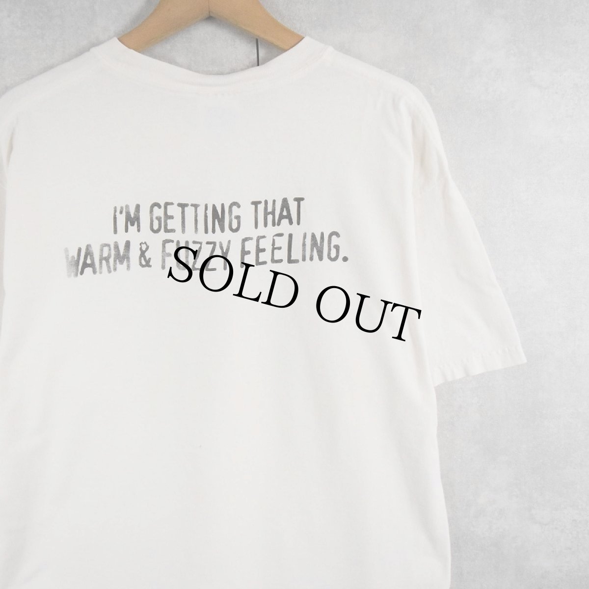 画像2: 2000's "I'M GETTING THAT WARM & FUZZY FEELING." 飲食店プリントTシャツ L (2)