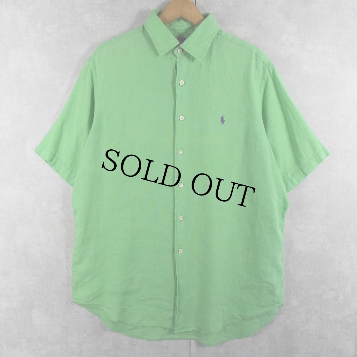 画像1: POLO Ralph Lauren リネンシャツ L (1)