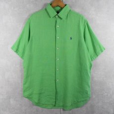 画像1: POLO Ralph Lauren リネンシャツ L (1)
