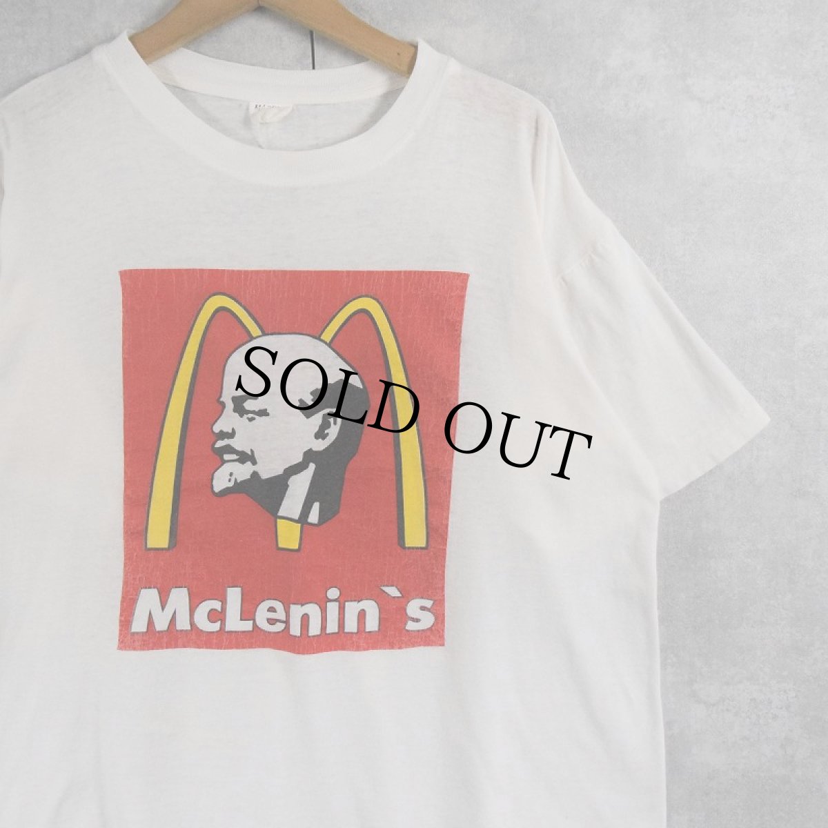 画像1: McLenin's "THE PARTY IS OVER" パロディプリントTシャツ (1)