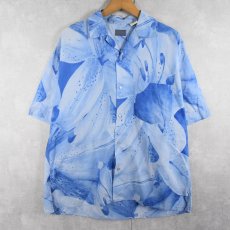 画像1: 80〜90's KENZO FRANCE製 ハイビスカス柄 コットンアロハシャツ SIZE3 (1)
