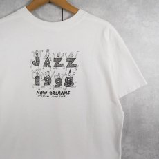画像2: 90's BIG HED "BIG EASY JAZZ 1998" アートプリントTシャツ L (2)