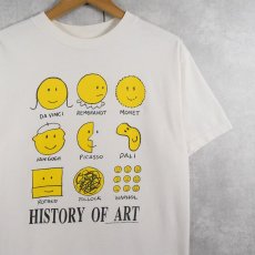 画像1: 90's HISTORY OF ART USA製 アートプリントTシャツ M (1)