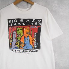 画像1: 90's BIG HED "BIG EASY JAZZ 1998" アートプリントTシャツ L (1)