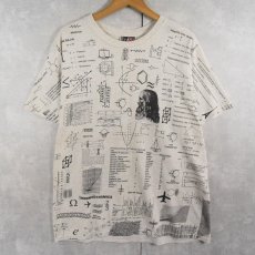 画像1: 数式柄 マルチプリントTシャツ L (1)
