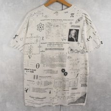画像2: 数式柄 マルチプリントTシャツ L (2)