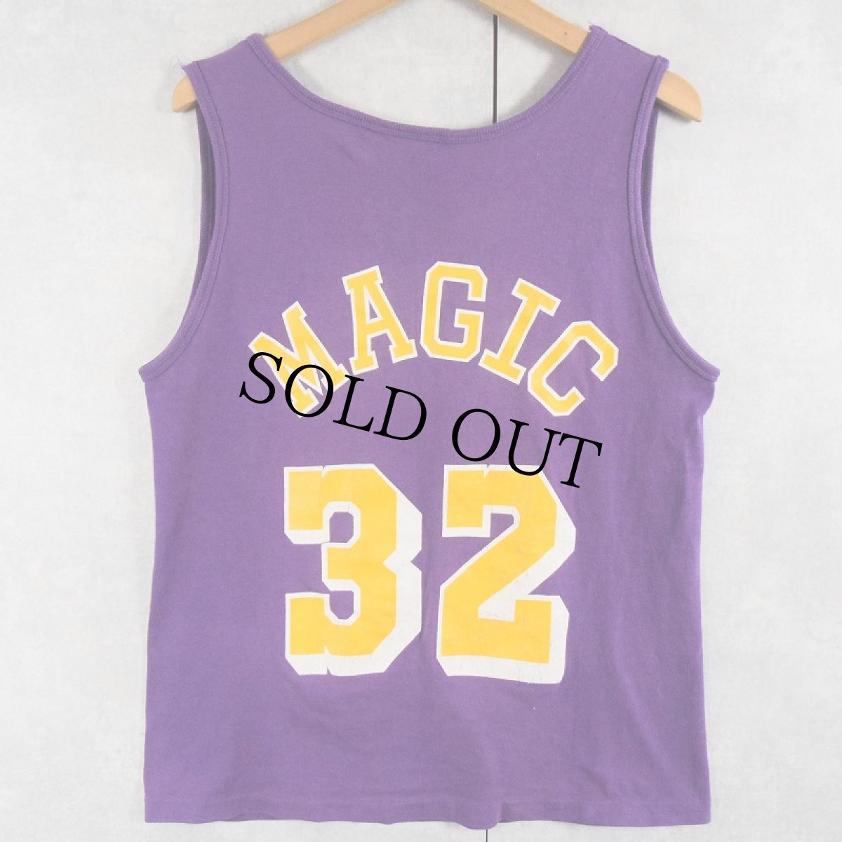 画像2: 90's LAKERS USA製 "Magic Johnson" NBA選手 プリントタンクトップ M (2)