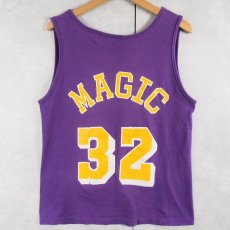 画像2: 90's LAKERS USA製 "Magic Johnson" NBA選手 プリントタンクトップ M (2)