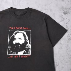 画像1: BALZOUT "Charles Manson" カルト指導者 プリントTシャツ BLACK (1)
