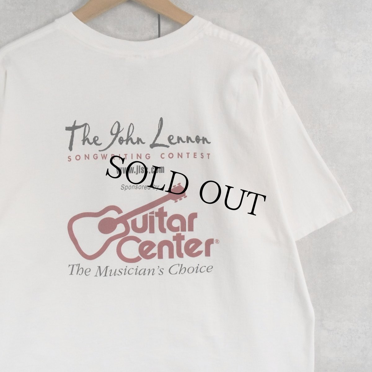 画像2: JOHN LENNON "SONGWRITING CONTEST" ミュージシャンアートTシャツ XL (2)