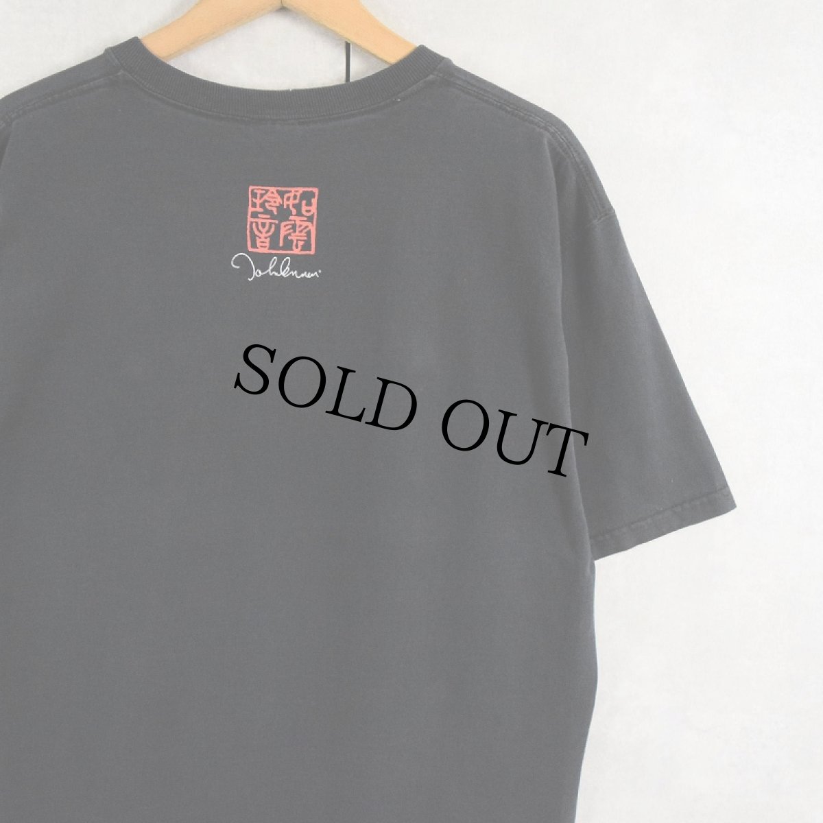 画像2: JOHN LENNON ミュージシャンアートTシャツ BLACK (2)