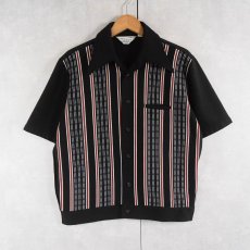 画像1: 70's JCPenney ニットシャツ BLACK L (1)