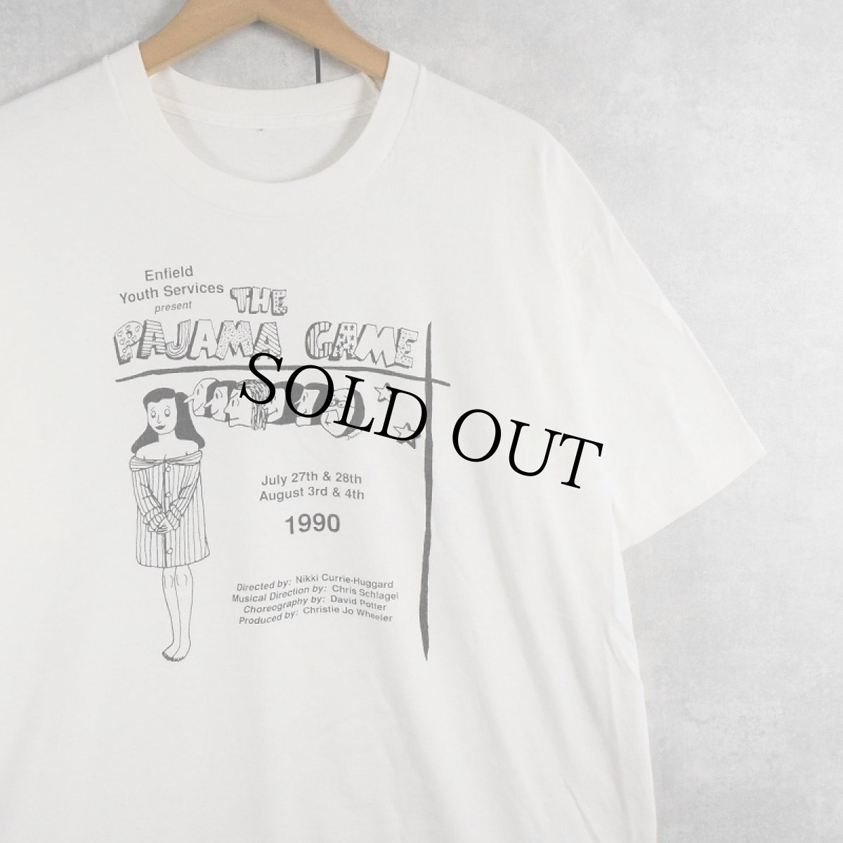 画像1: 90's THE PAJAMA GAME ミュージカルプリントTシャツ (1)