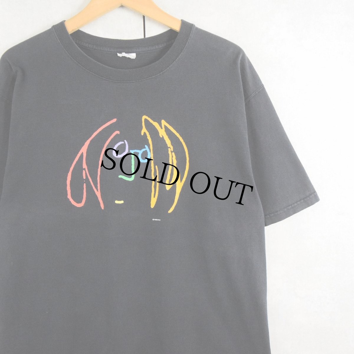 画像1: JOHN LENNON ミュージシャンアートTシャツ BLACK (1)