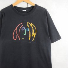画像1: JOHN LENNON ミュージシャンアートTシャツ BLACK (1)