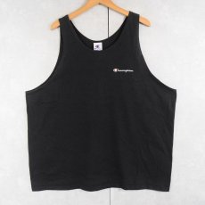 画像1: 80〜90's Champion USA製 青刺繍タグ 後期 ロゴプリントタンクトップ XXL (1)
