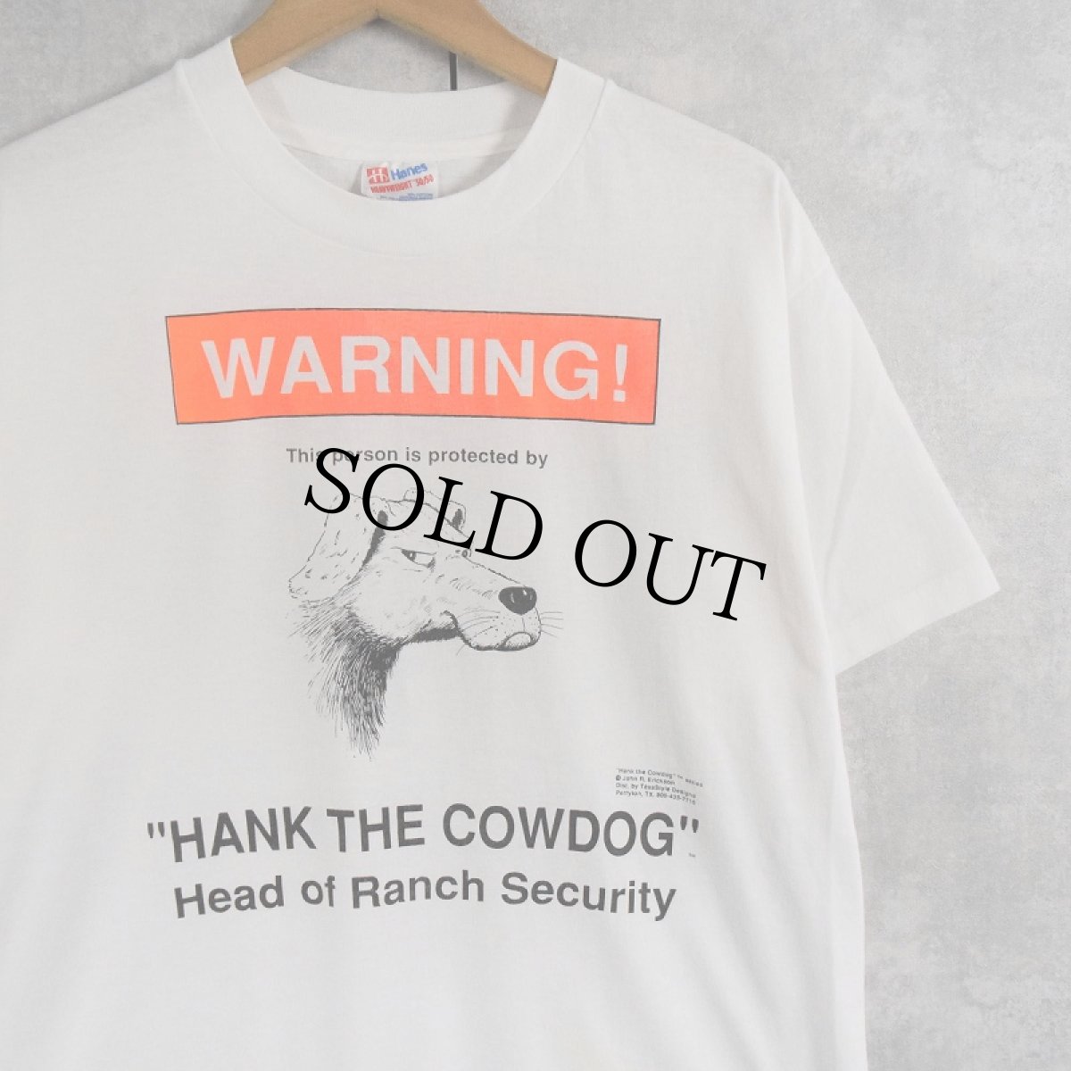 画像1: 90's John R. Erickson USA製 "HANK THE COWDOG" 児童小説プリントTシャツ L (1)
