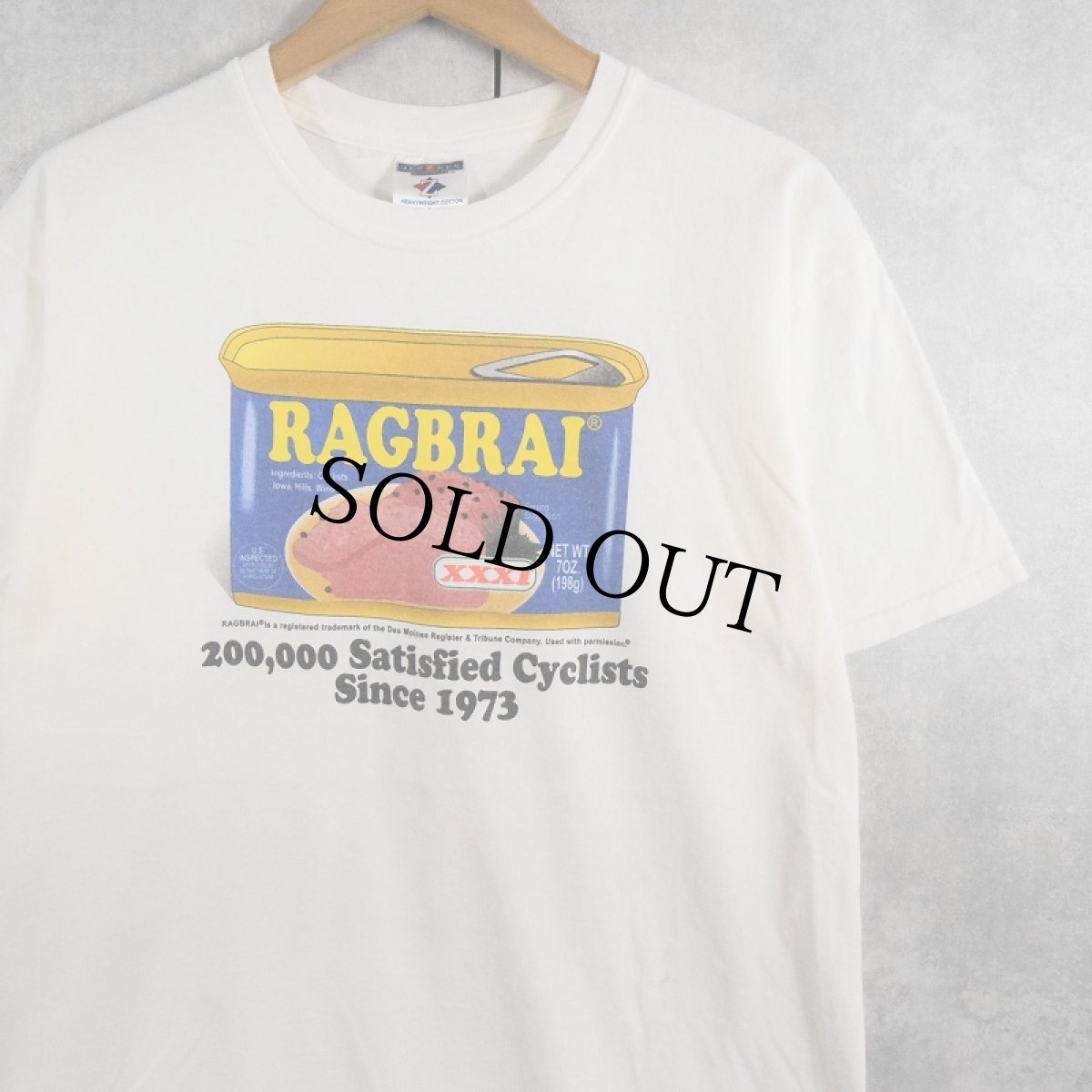 画像1: "RAGBRAI" ツーリングイベント パロディプリントTシャツ L (1)