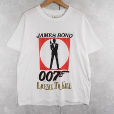画像1: 80's 007/LICENCE TO KILL CANADA製 アクション映画プリントTシャツ XL (1)