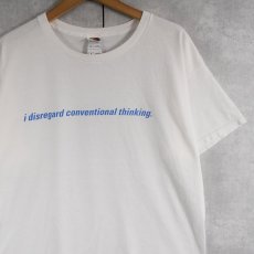 画像2: MOTOROLA "i disregard conventional thinking" 携帯電話企業プリントTシャツ XL (2)