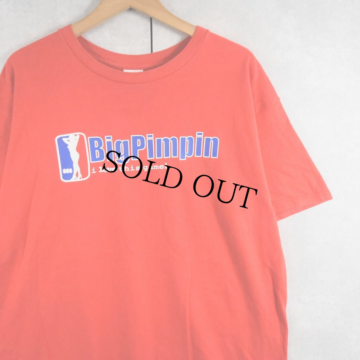 画像1: 2000's "Big Pimpin" パロディプリントTシャツ XL (1)