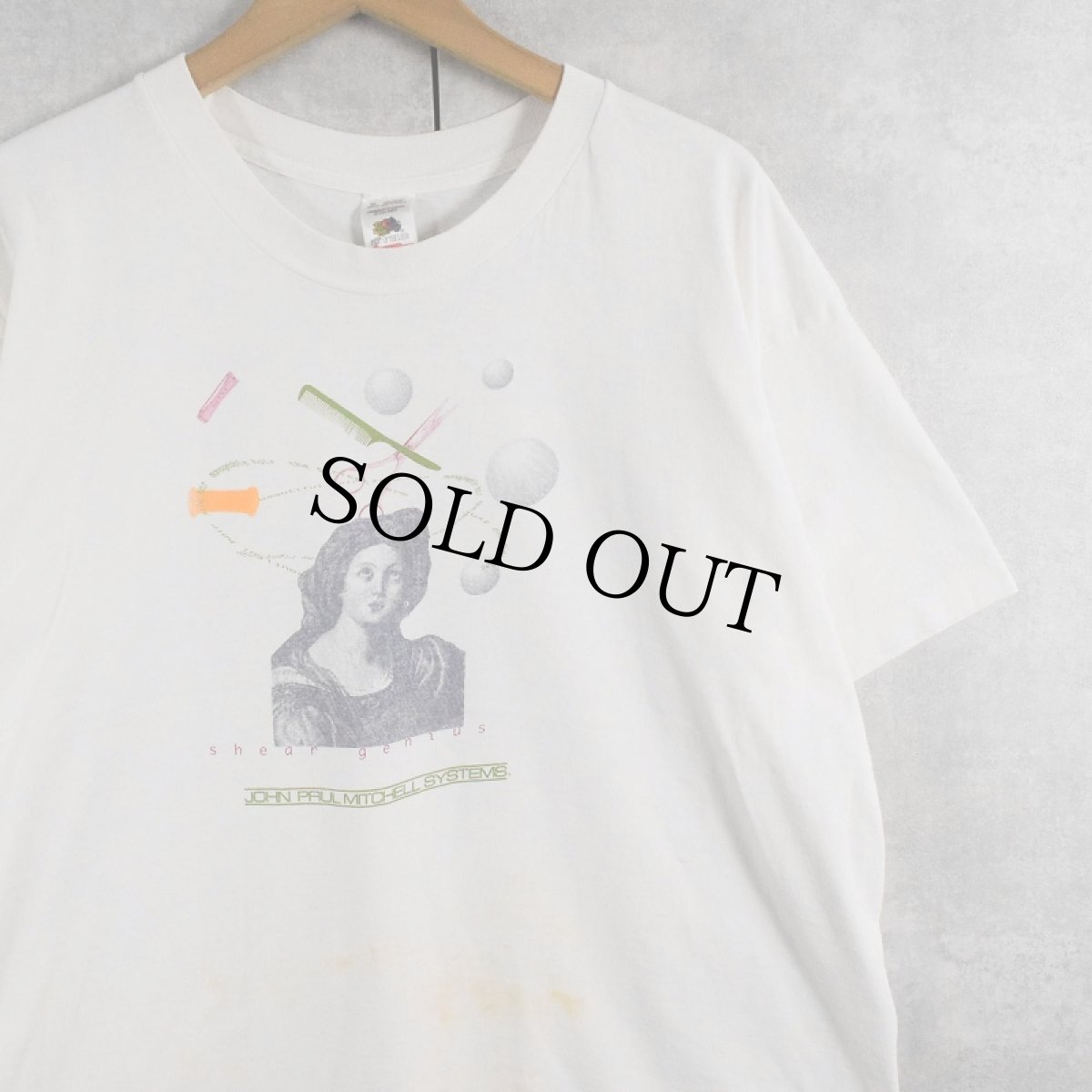 画像1: 90's  John Paul Mitchell Systems ヘアケアブランド プリントTシャツ XL (1)